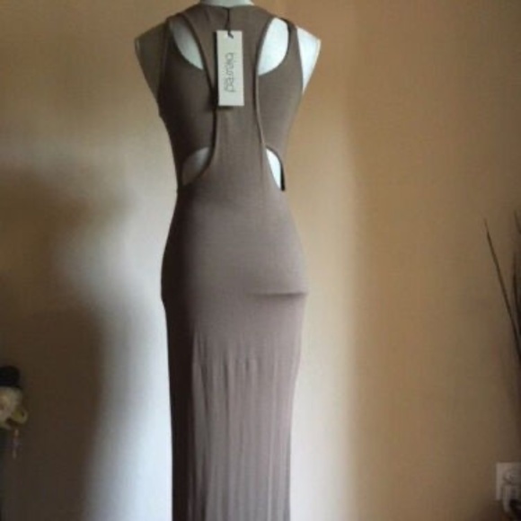 Blessed are the Meek Women's Holy Smoke Khaki Maxi Cutout Dress size XS NWT - Picture 5 of 9